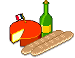 French Wine Bread And Cheese